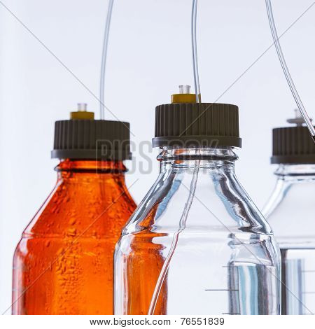 Glass Bottle With Plastic Hose