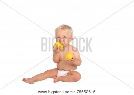 Boy with lemon