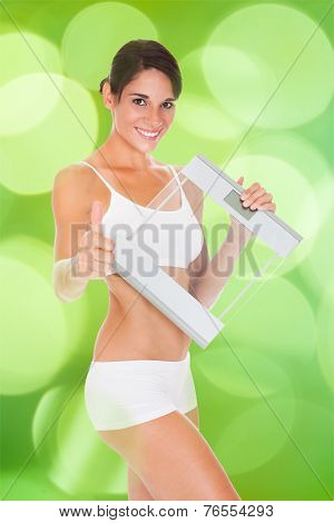 Young Woman With Weights