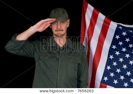Mann mittleren Alters, Soldat