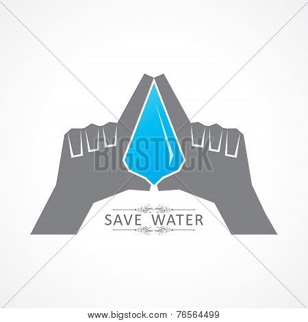 Save nature concept with water drop stock vector