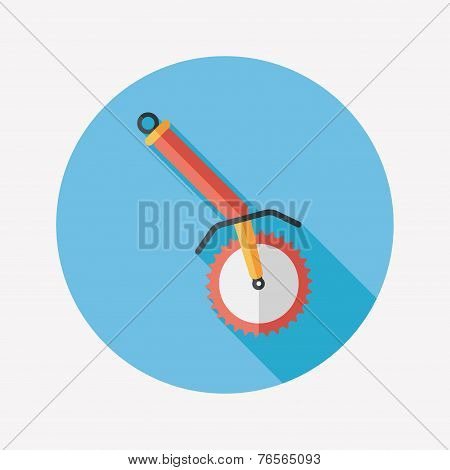 Kitchenware Corkscrew Flat Icon With Long Shadow,eps10