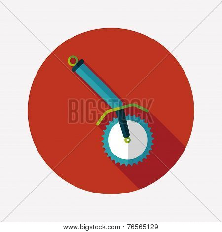 Kitchenware Corkscrew Flat Icon With Long Shadow,eps10