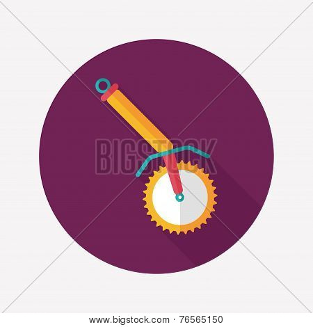 Kitchenware Corkscrew Flat Icon With Long Shadow,eps10