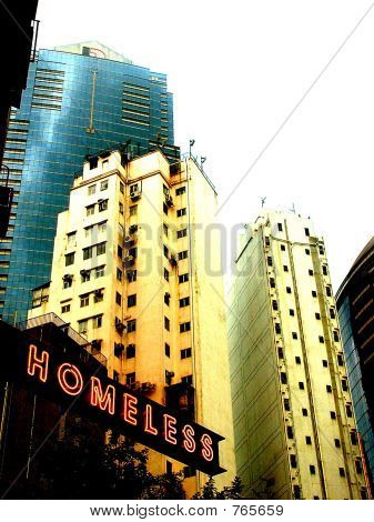 Hjemløse tegn i Hong Kong