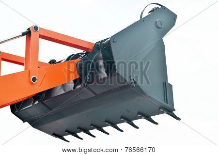 The blade  of the bulldozer
