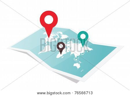 Map With Pin Pointer