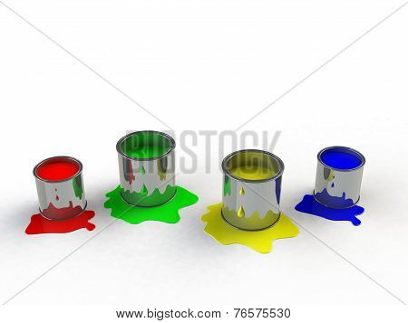 Color paint tank, abstract background