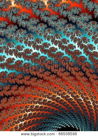 Patterned fractal background