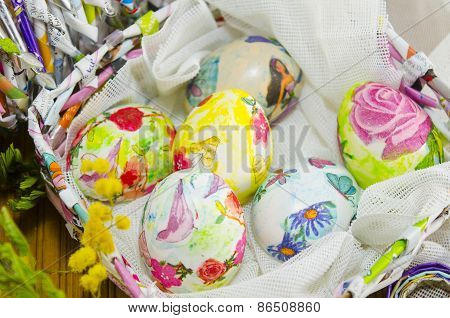 Bunch Of Hand Painted Easter Eggs