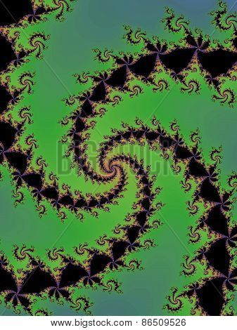 Green fractal background