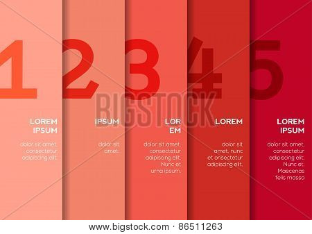 Background With 5 Vertical Stripes With Numbers