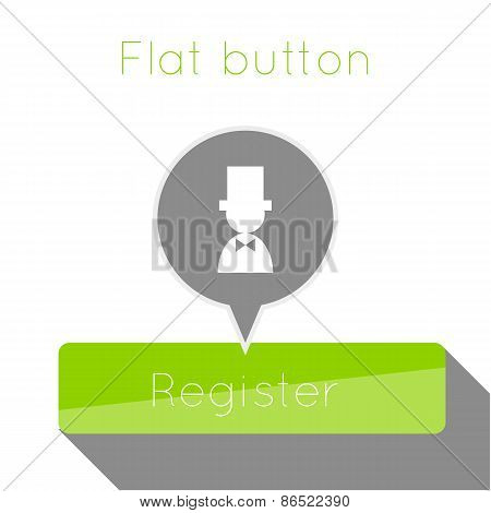 Vector simple flat modern button template.