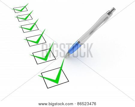 Pen And Checkboxes