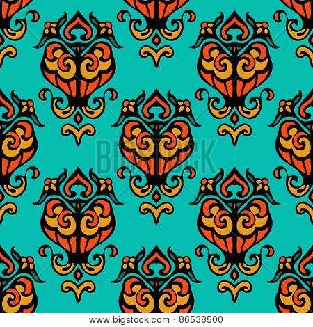Seamless   damask vector design