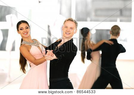 Ballroom dance in motion