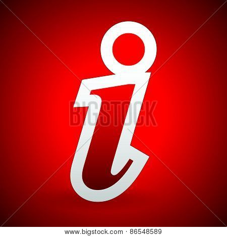 Info, Information Icon, Sign Over Background In Bright Red