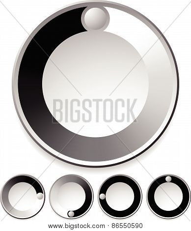 Preloader / Buffer Shapes, Or Dials With Knobs
