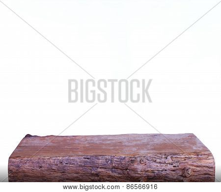 Old Wooddesk With White Background