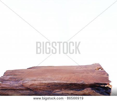 Old Wooddesk With White Background