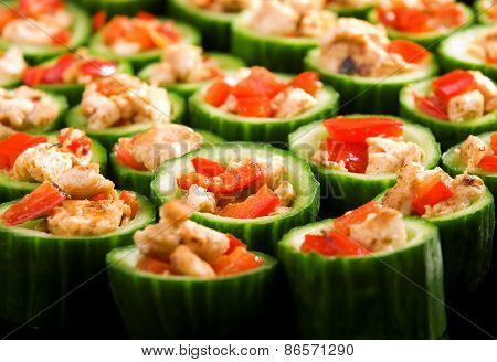 Stuffed Cucubmers Appetizer