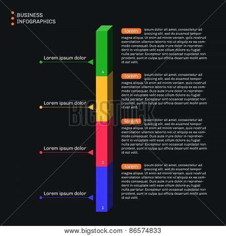 Column Infographics. Flat Style. Box Design.