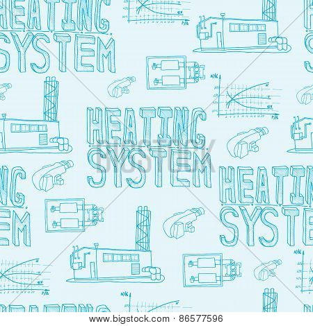 Boiler Room Equipment, Engineering Systems. Sketch. Vector File. Gas, Heat, Cold And Hot Water. Util