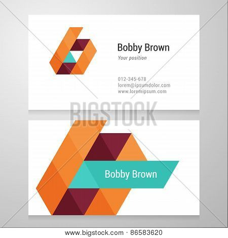 Modern Letter B Business Card Template