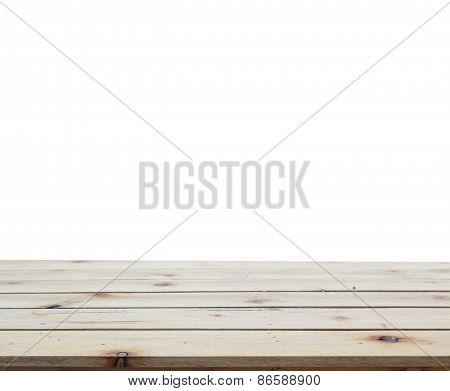 Old Wooddesk With White Background