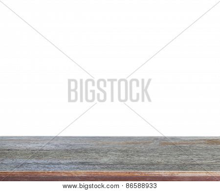 Old Wooddesk With White Background