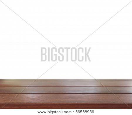 Old Wooddesk With White Background