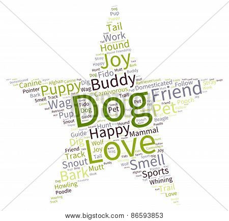 Star Shaped Dog Word Cloud