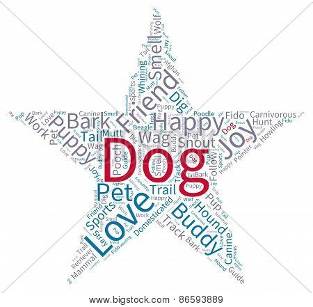 Star Shaped Dog Word Cloud