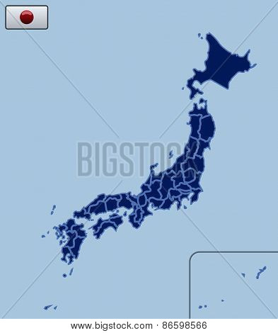 Blank Map of Japan