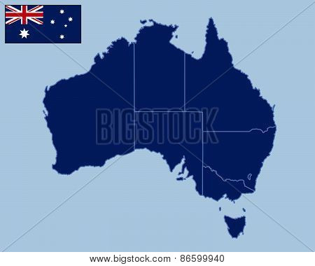 Blank Map Australia Vector Photo Free Trial Bigstock 86599940 