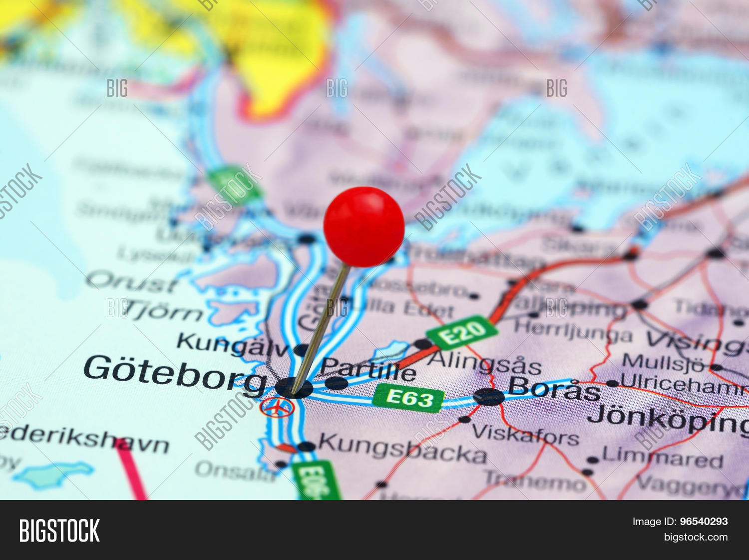 Pinned On Map Image & Photo (Free Trial) Bigstock
