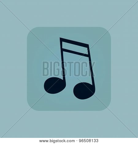 Pale blue 16th note icon