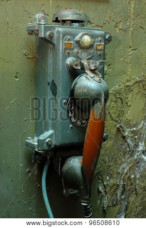 Rusty Scratched Ancient Phone From Soviet Union Submarine