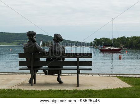 Statue At The Baddeck Waterfront