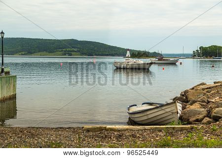 Boats At The Baddeck Waterfront