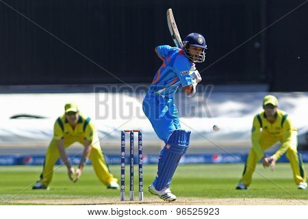 CARDIFF, WALES - June 04 2013: India Shikhar Dhawan during the ICC Champions Trophy warm up match between India and Australia at the Cardiff Wales Stadium on June 04, 2013 in Cardiff, Wales