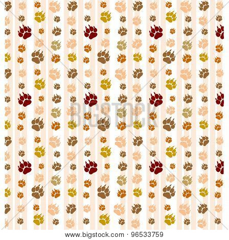 abstract background for desktop with brown cat footprints or traces