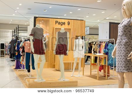 Clothing Section In A Supermarket Siam Paragon. Bangkok, Thailand