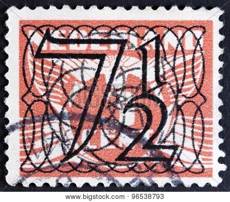 Vitage postage stamp - isolated on black