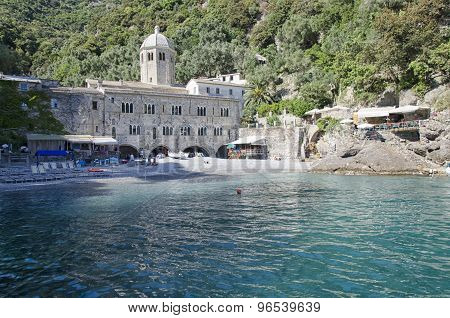 The Abbey Of San Fruttuoso Near Portofino