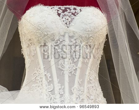Wedding dress detail