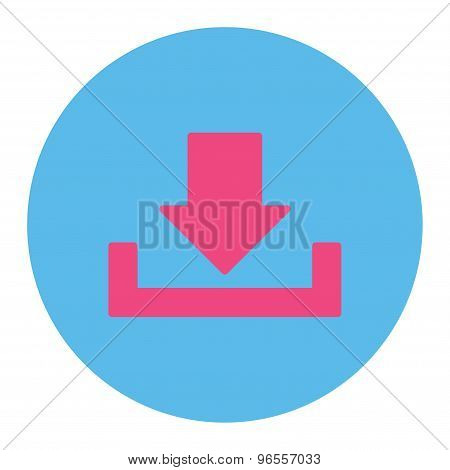Download flat pink and blue colors round button