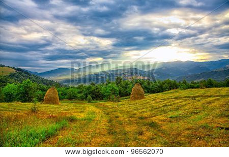 Cernei Mountains Seen From Nearby Mehadia