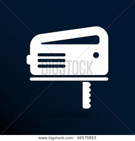 The fretsaw icon. Fretsaw symbol. Flat Vector illustration