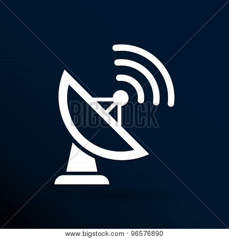 Radar Vector icon satellite dish tv technology